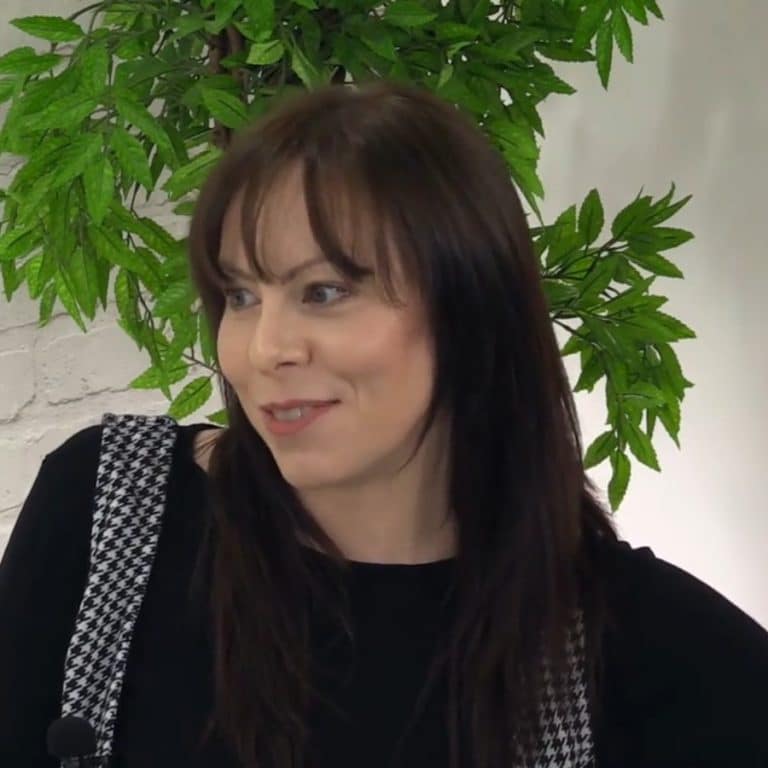 Kyler Soanes, Next Step Beauty student, during her success story interview