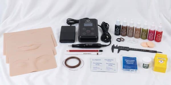 Semi Permanent Makeup Kit: Biotouch Mosaic machine, Biotouch pigments, practice skins and brow mapping tools